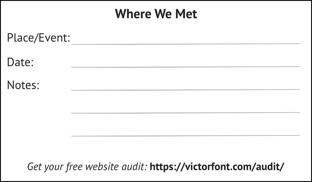 Victor Font Consulting Group business card back image